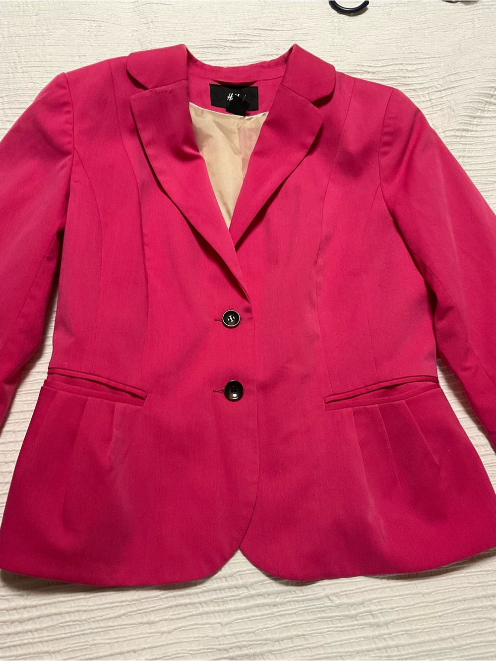 H&M Women's Hot Pink Single-Breasted Blazer